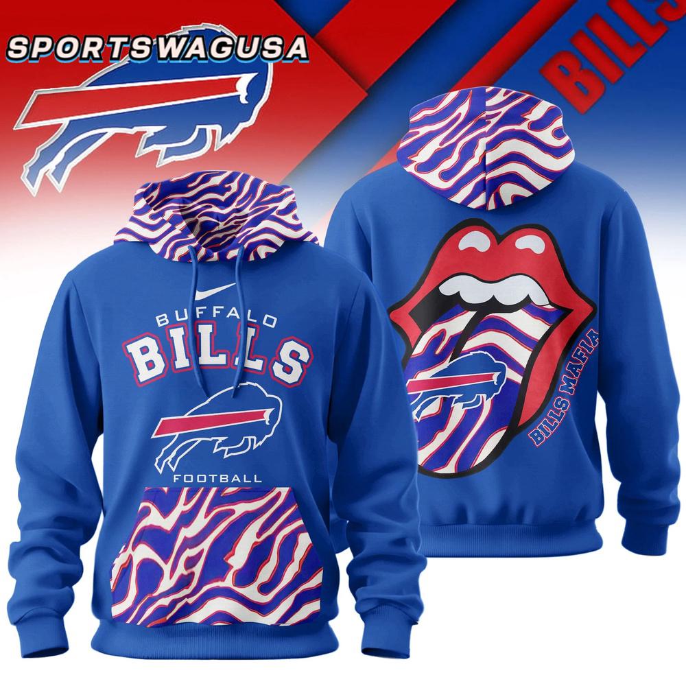 Buffalo Bills NFL The Rolling Stones Logo Hoodie