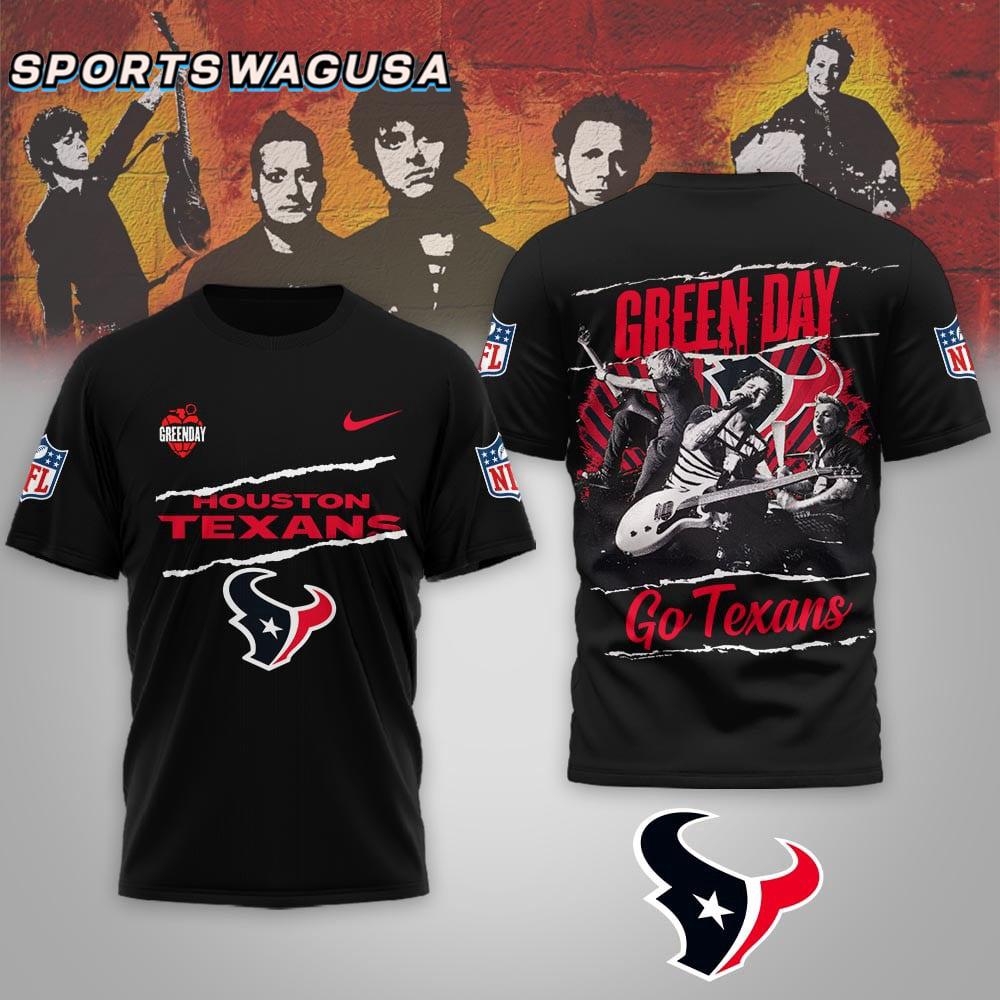 Houston Texans NFL Green Day Rock Band 3D Shirt