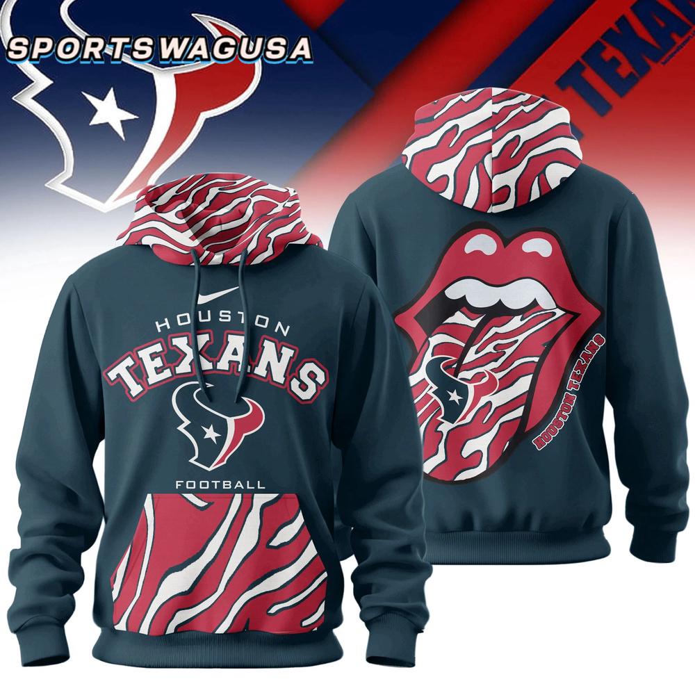 Houston Texans NFL The Rolling Stones Logo Hoodie