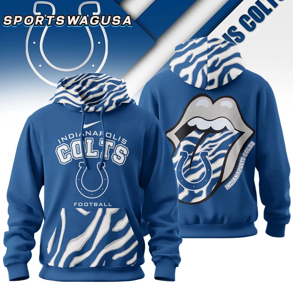 Indianapolis Colts NFL The Rolling Stones Logo Hoodie