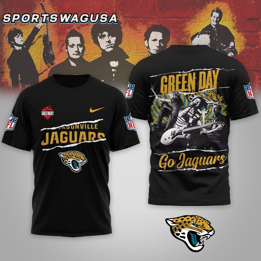 Jacksonville Jaguars NFL Green Day Rock Band 3D Shirt