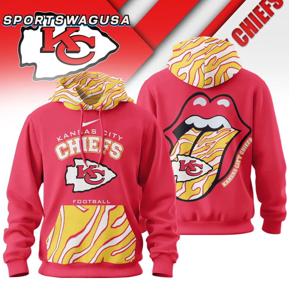 Kansas City Chiefs NFL The Rolling Stones Logo Hoodie