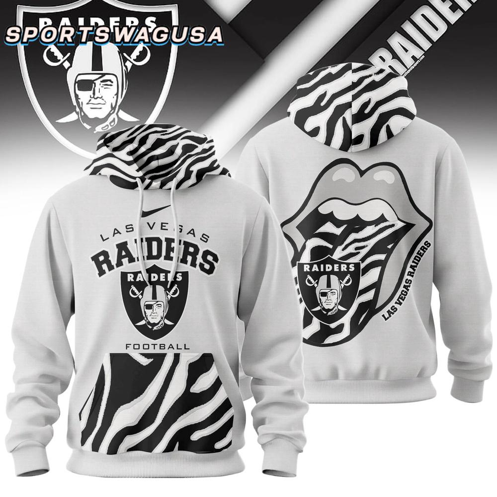 Las Vegas Raiders NFL The Rolling Stones Logo Hoodie