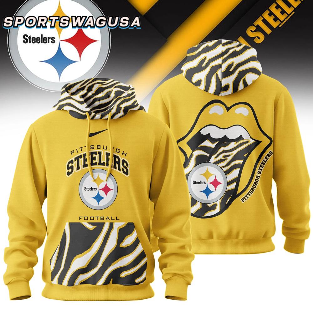 Pittsburgh Steelers NFL The Rolling Stones Logo Hoodie