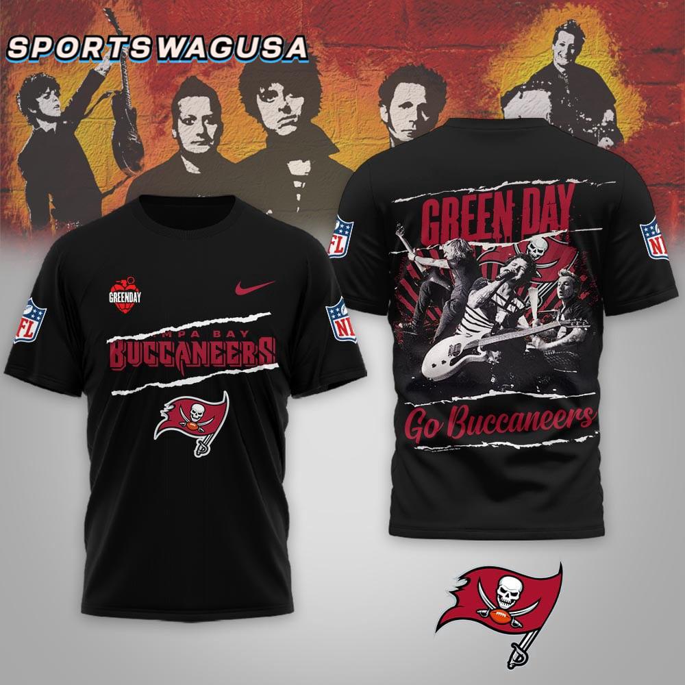 Tampa Bay Buccaneers NFL Green Day Rock Band 3D Shirt