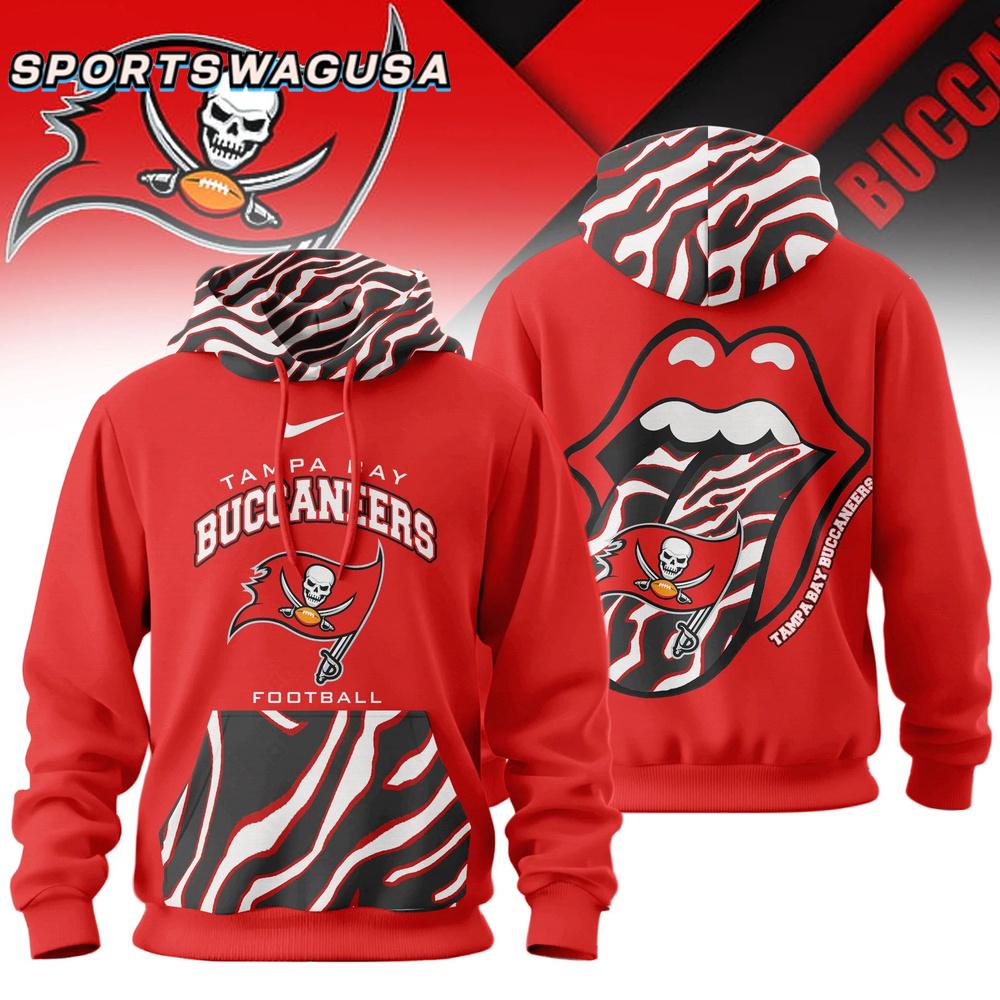 Tampa Bay Buccaneers NFL The Rolling Stones Logo Hoodie