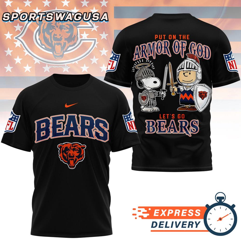 Chicago Bears Armor Of God Christian Snoopy Fan T-Shirt
