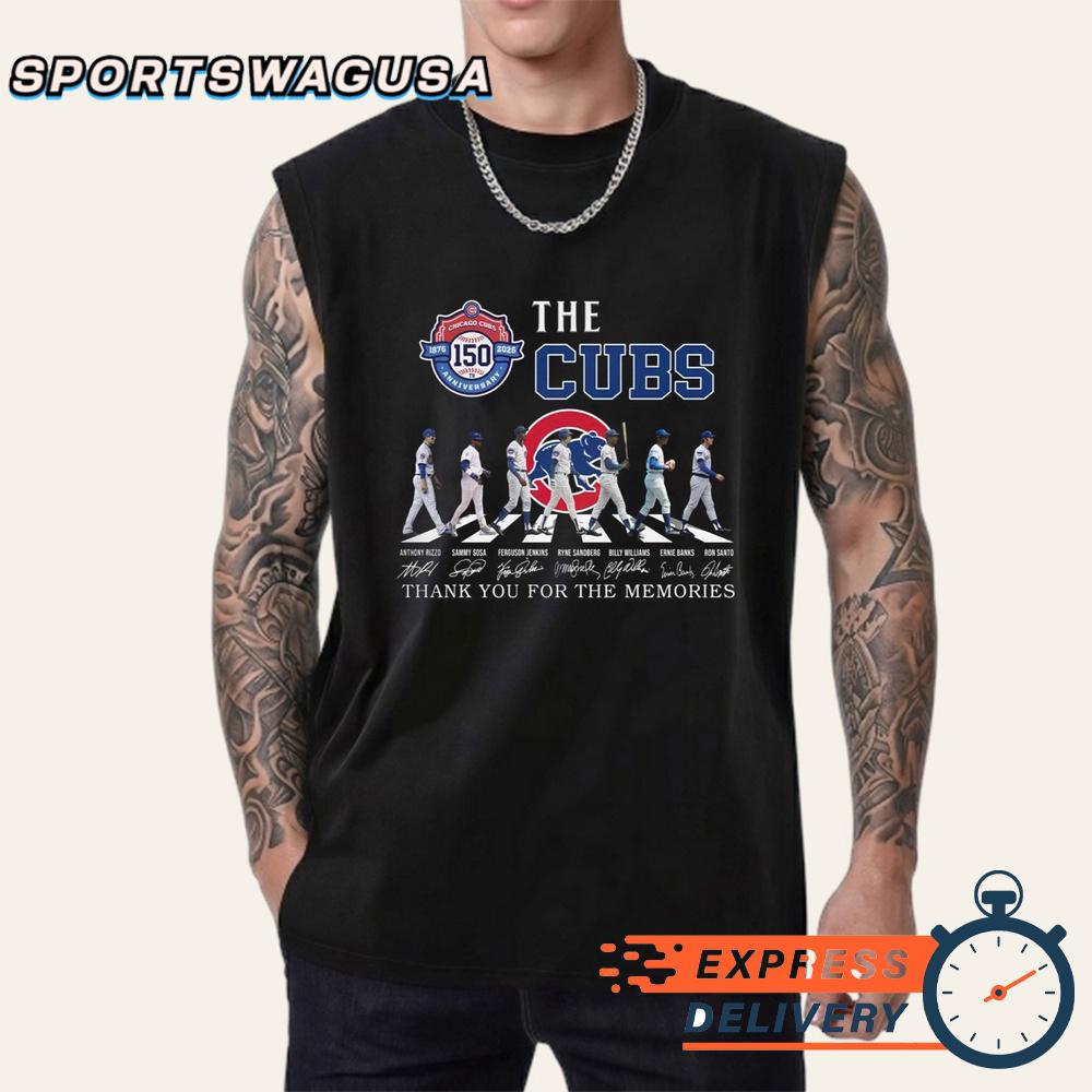 Chicago Cubs Evolution Players Skyline Graphic T-Shirt Chicago Cubs Evolution Players Skyline Graphic T-Shirt