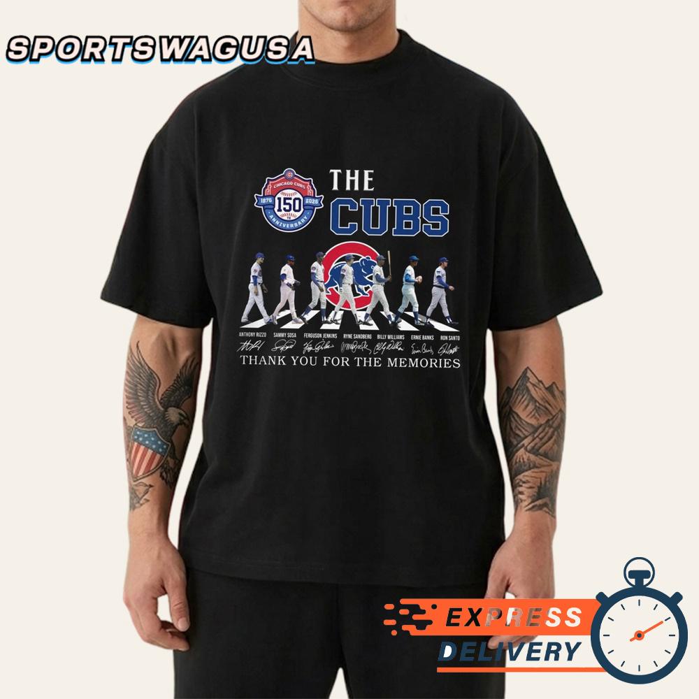 Chicago Cubs Evolution Players Skyline Graphic T-Shirt Chicago Cubs Evolution Players Skyline Graphic T-Shirt