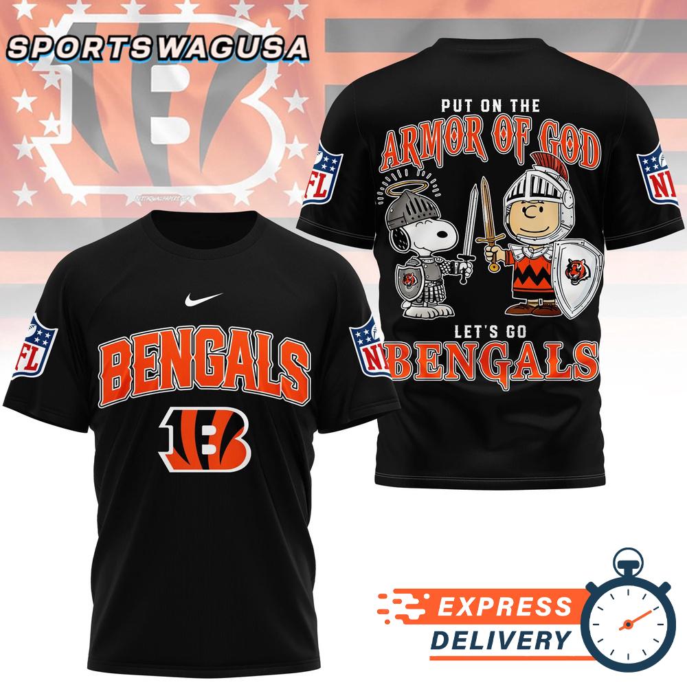 Cincinnati Bengals Armor Of God Christian Snoopy Fan T-Shirt