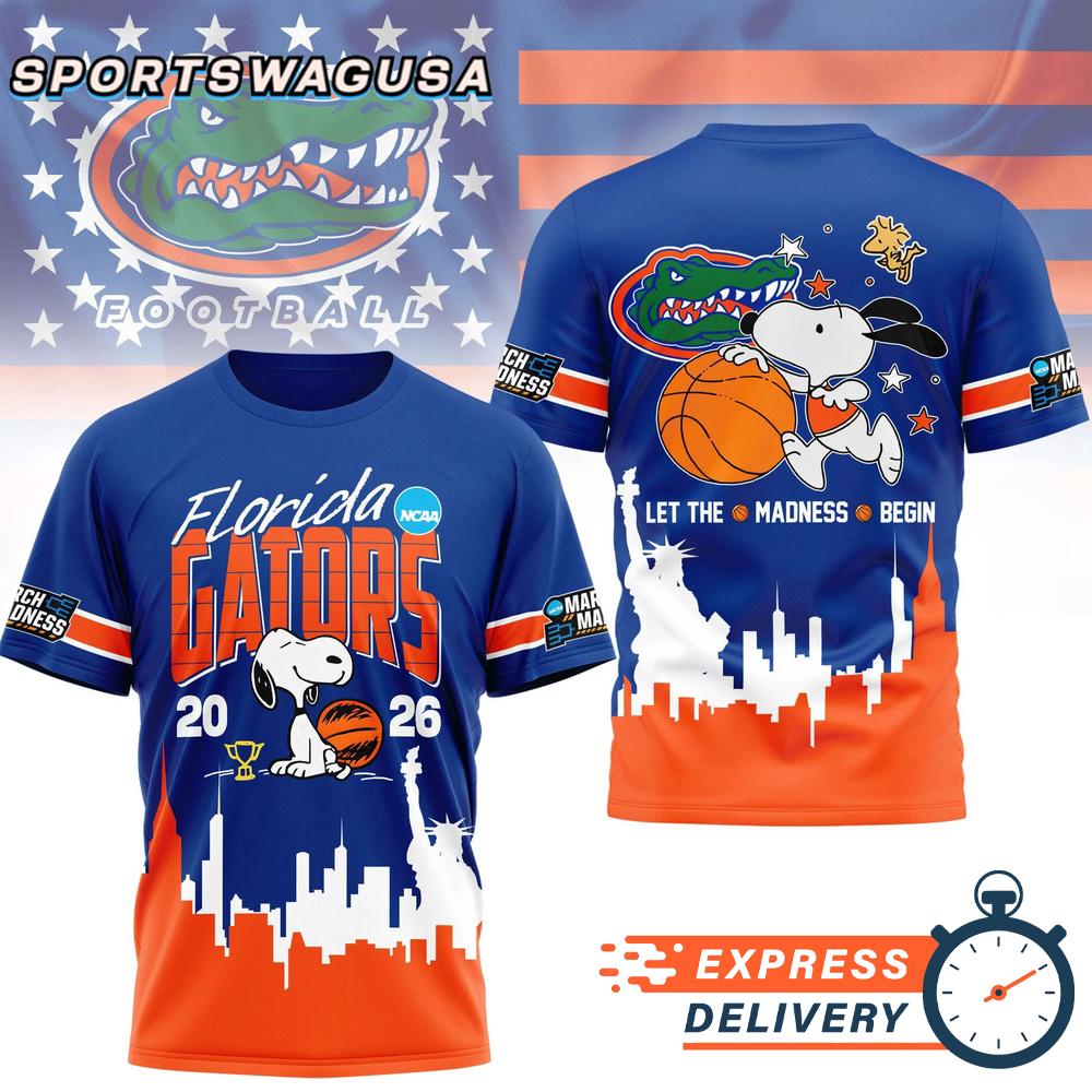 Florida Gators Snoopy Basketball March Madness 2026 T-Shirt