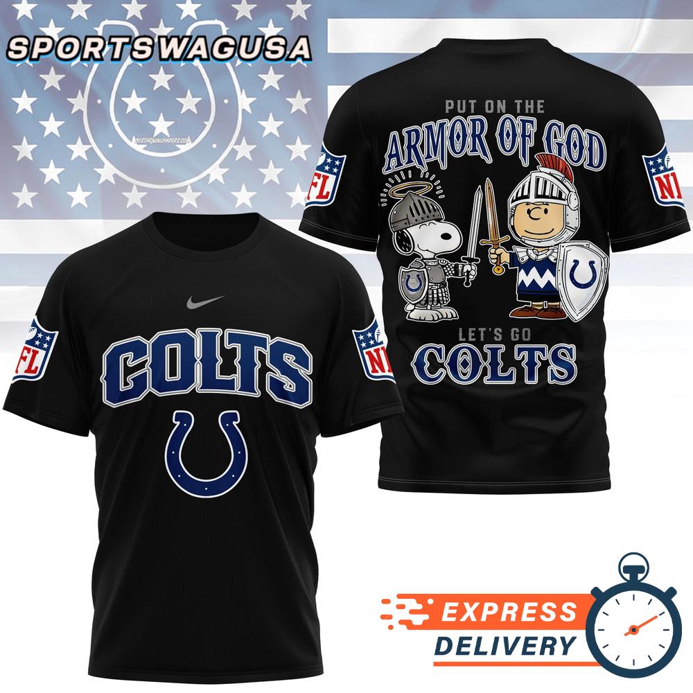 Indianapolis Colts Armor Of God Christian Snoopy Fan T-Shirt