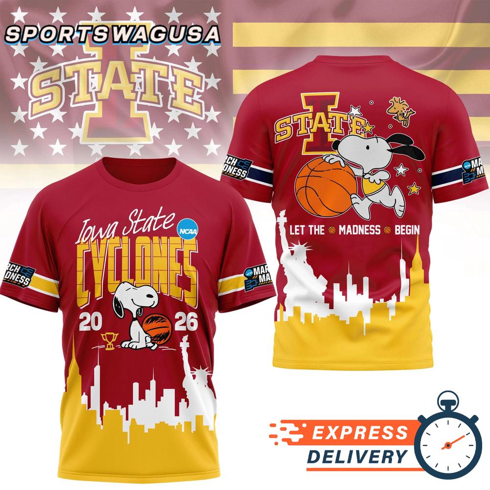 Iowa State Snoopy Basketball March Madness 2026 T-Shirt