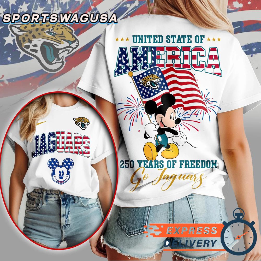 Jacksonville Jaguars Mickey Mouse 250Th Anniversary Of Freedom T-Shirt