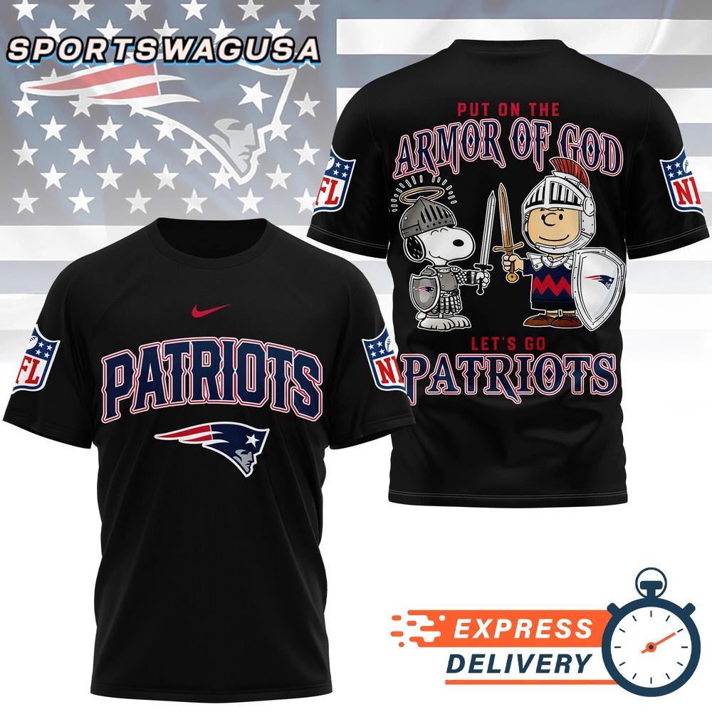 New England Patriots Armor Of God Christian Snoopy Fan T-Shirt
