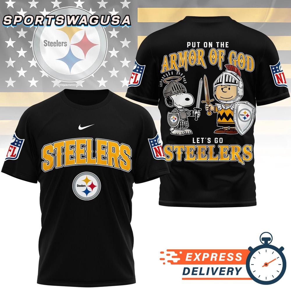 Pittsburgh Steelers Armor Of God Christian Snoopy Fan T-Shirt