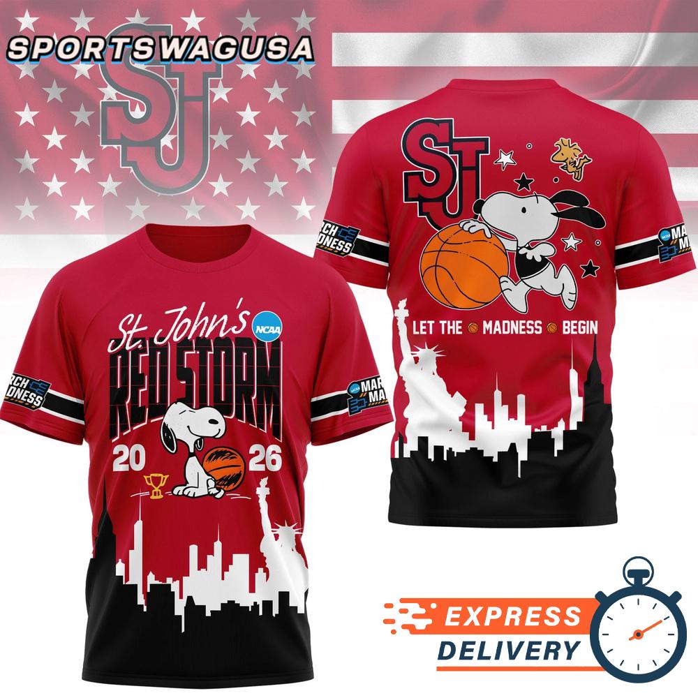St. John’s Red Storm Snoopy Basketball March Madness 2026 T-Shirt