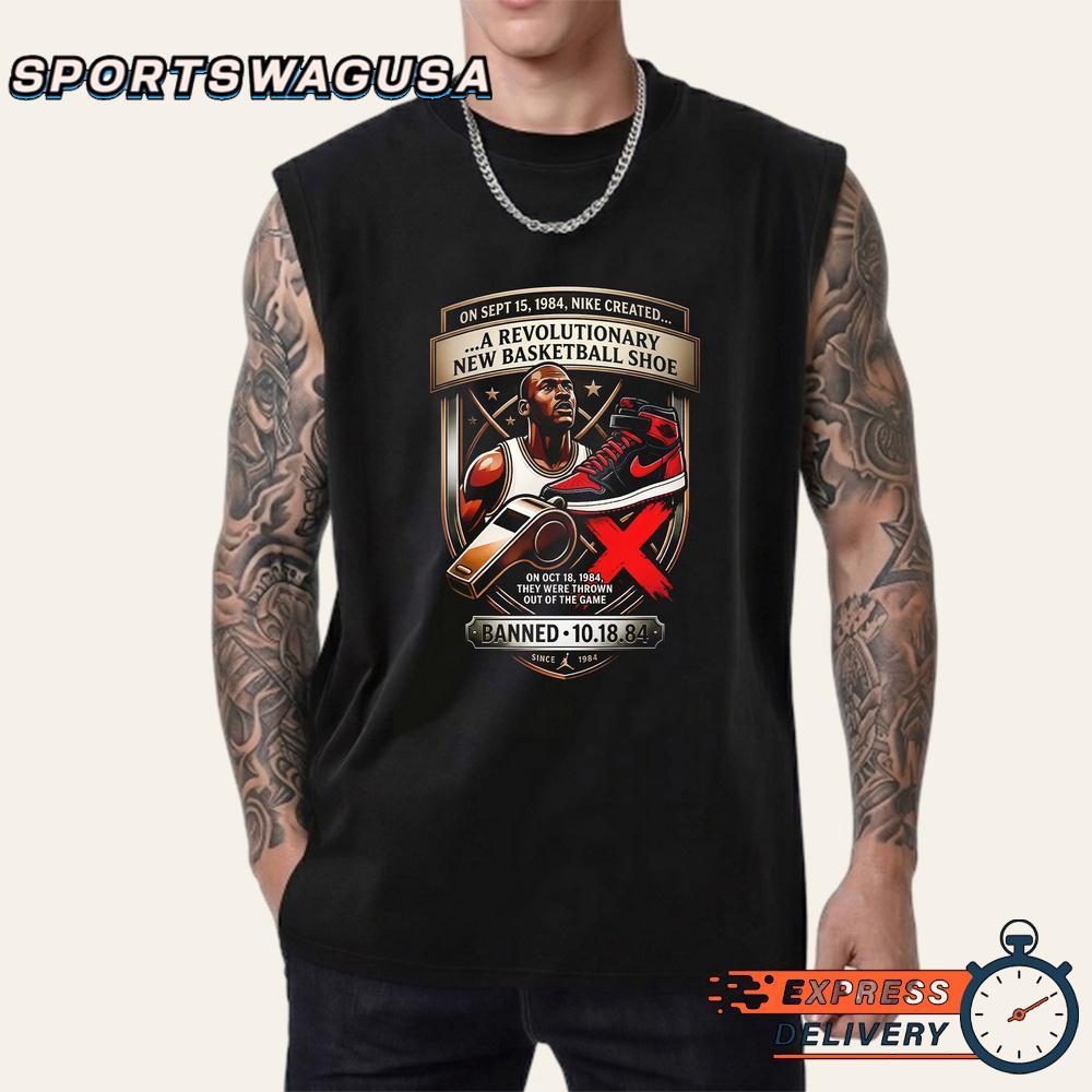 Air Jordan Brooklyn 10 18 84 Banned Graphic T-Shirt Air Jordan Brooklyn 10 18 84 Banned Graphic T-Shirt