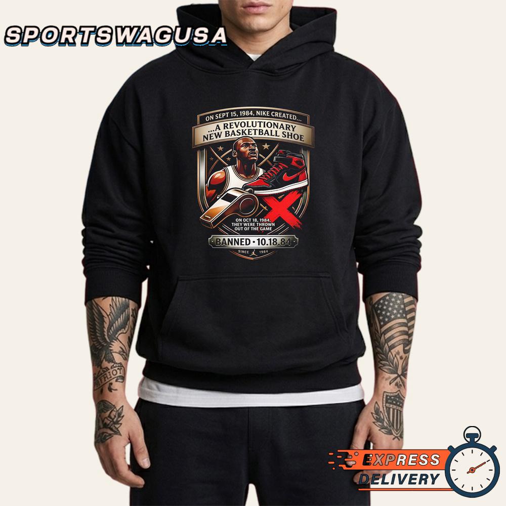 Air Jordan Brooklyn 10 18 84 Banned Graphic T-Shirt Air Jordan Brooklyn 10 18 84 Banned Graphic T-Shirt