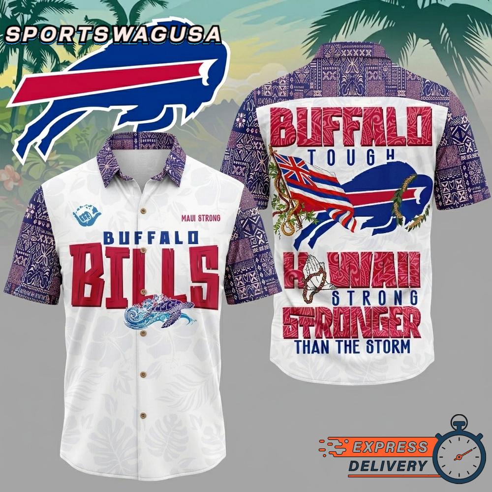 Buffalo Bills Stronger Than The Storm Hawaiian Shirt Tropical Aloha Summer Wear