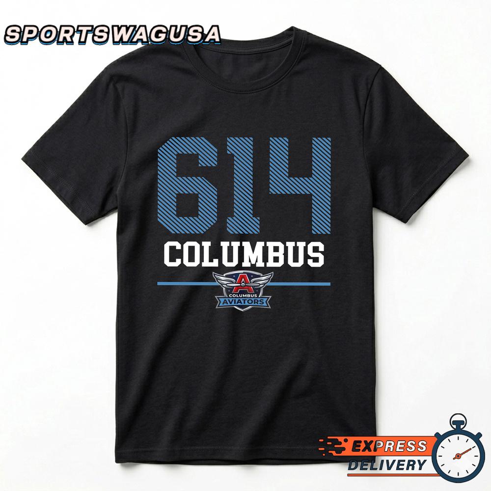 Columbus Aviators 614 Area Code Baseball Fan T-Shirt