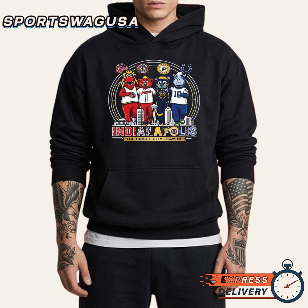 Indianapolis Sports Teams Mascot Skyline City Fan T-Shirt Indianapolis Sports Teams Mascot Skyline City Fan T-Shirt