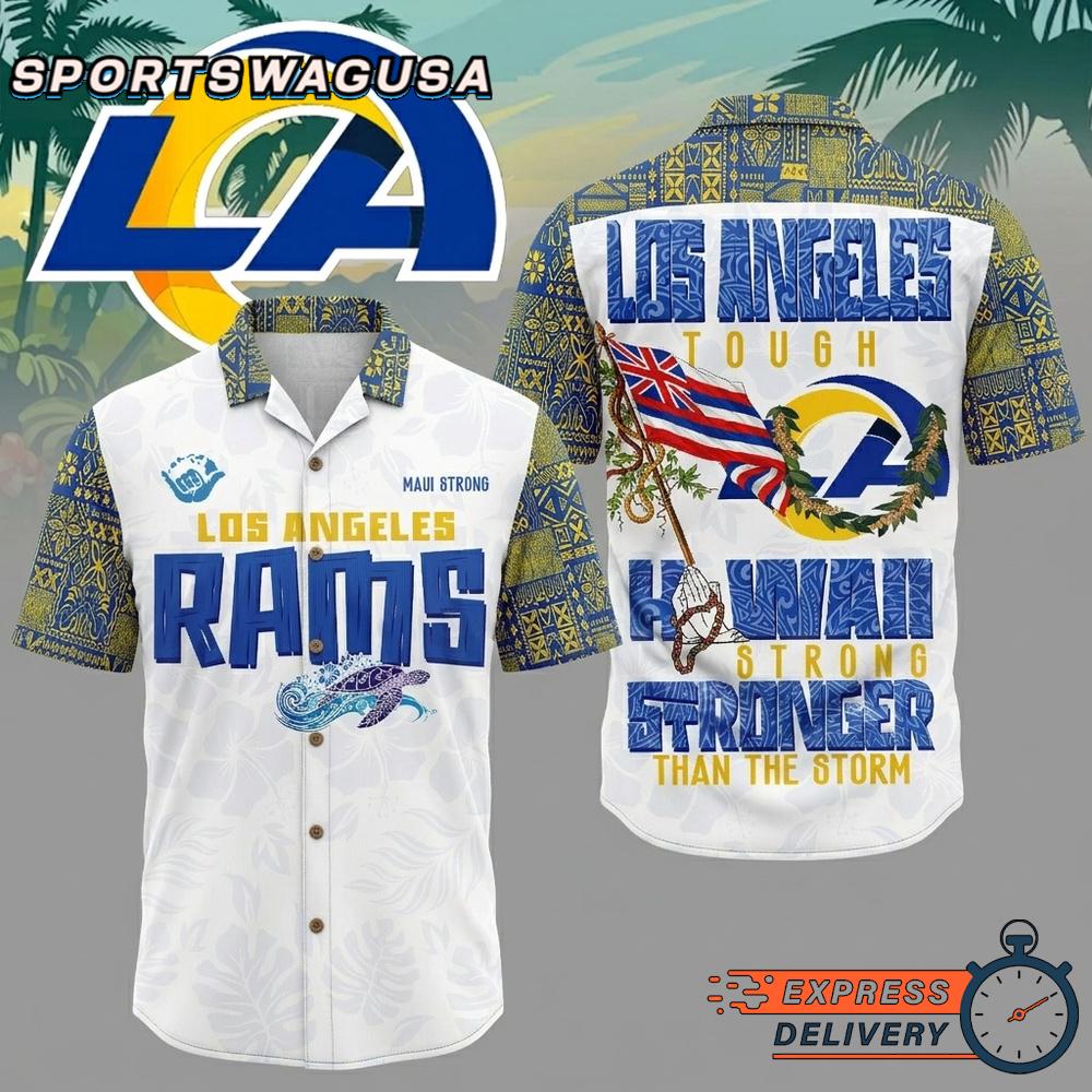 Los Angeles Rams Stronger Than The Storm Hawaiian Shirt Tropical Aloha Summer Wear