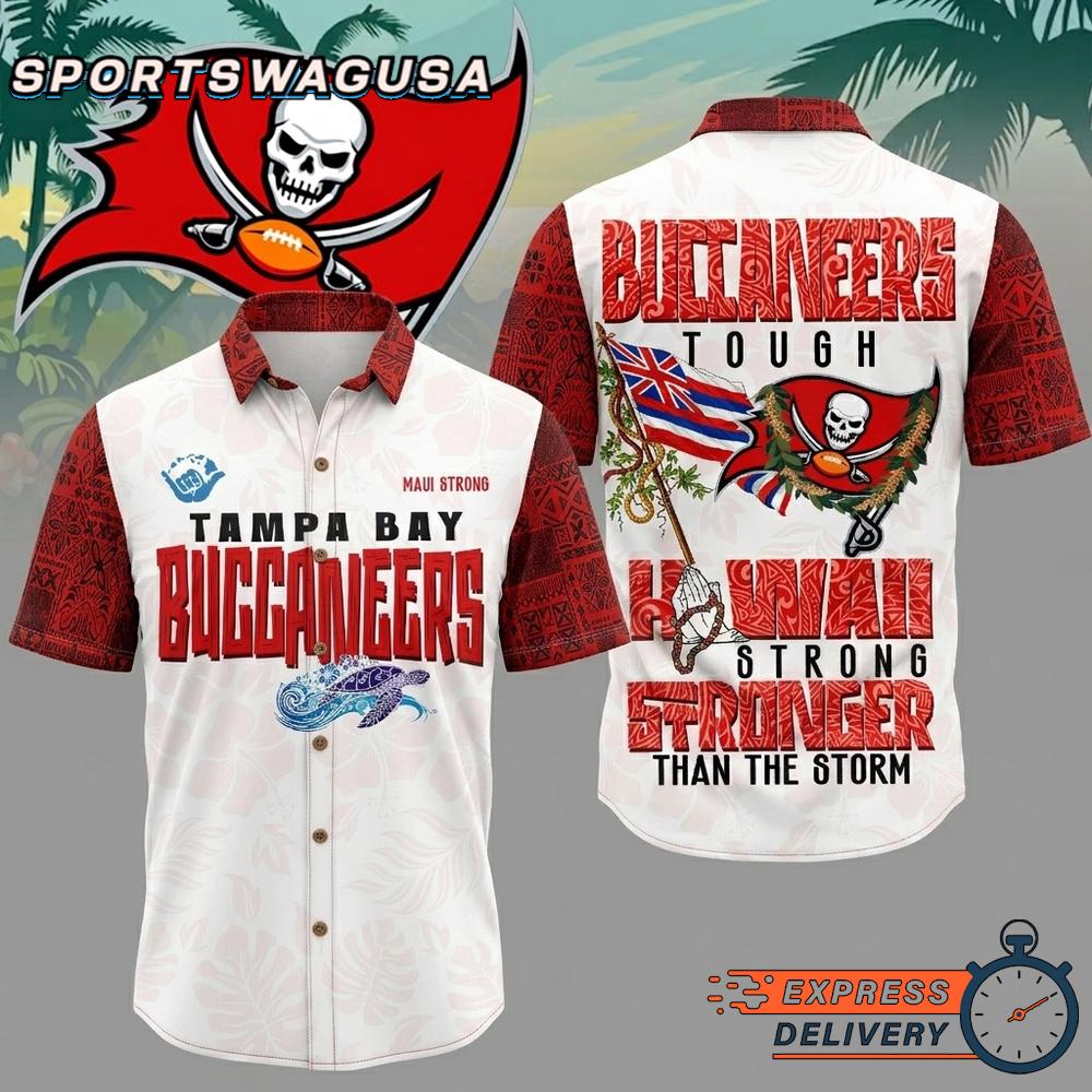 Tampa Bay Buccaneers Stronger Than The Storm Hawaiian Shirt Tropical Aloha Summer Wear