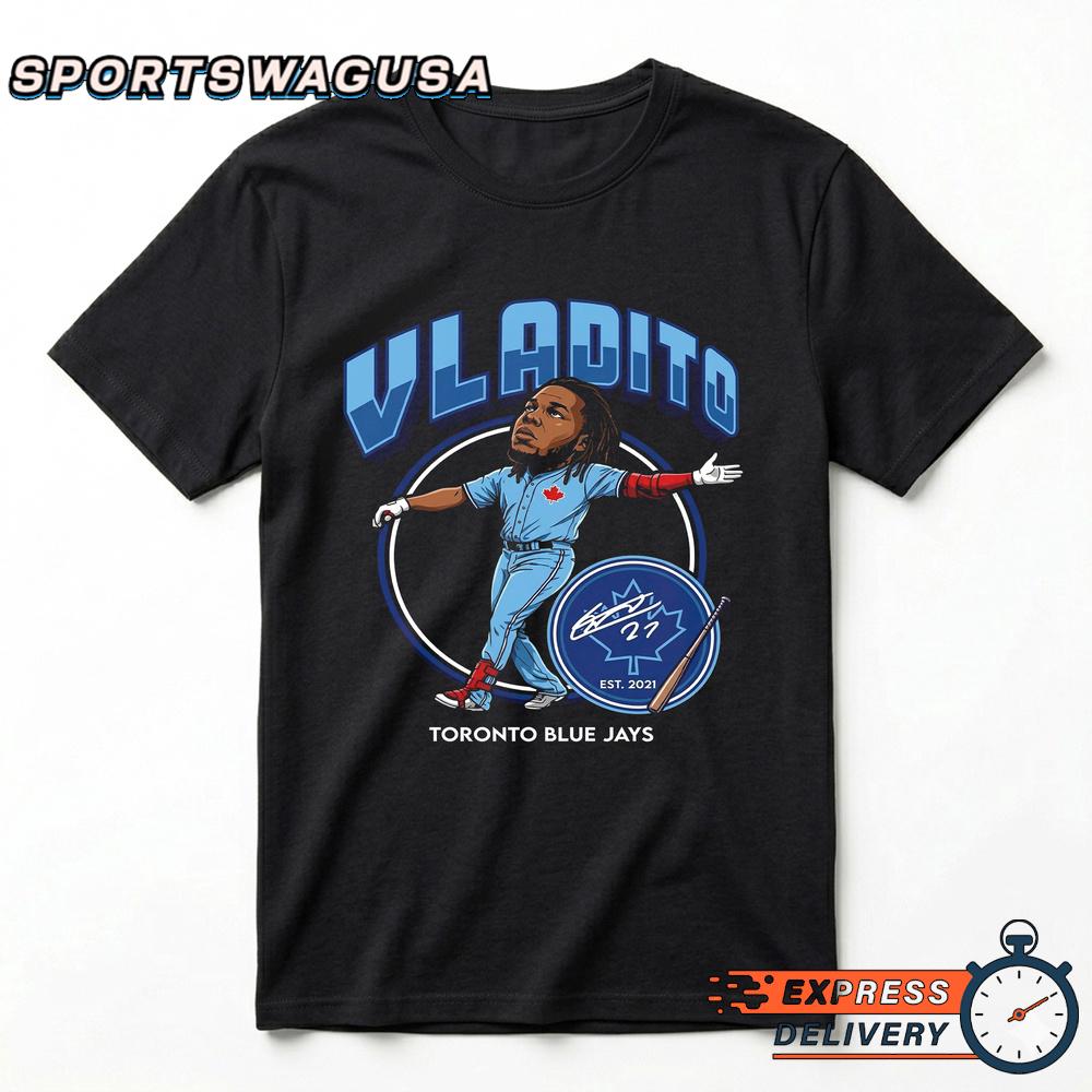 Vladimir Guerrero Jr Blue Jays Vladito Signature Caricature T-Shirt