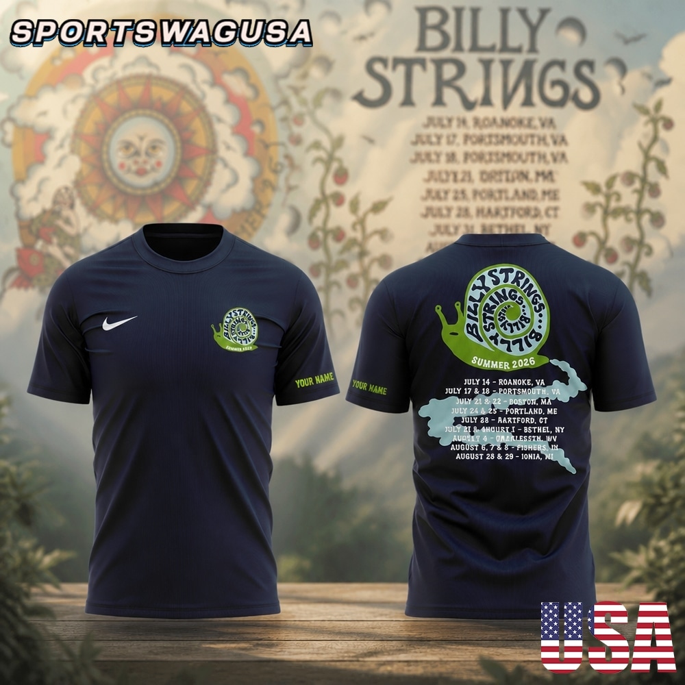 Billy Strings 2026 Tour T Shirt, Concert Shirt, Bluegrass Music Tee, Custom Name
