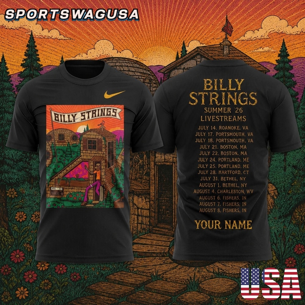 Billy Strings 2026 Tour T Shirt, Country Music Band Shirt, Band Tee