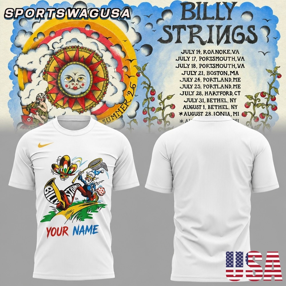 Billy Strings 2026 Tour T Shirt, Country Music Band Shirt, Music Fan Tee