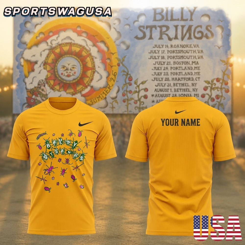 Billy Strings 2026 Tour T Shirt, Graphic Concert Tee, Custom Name Shirt
