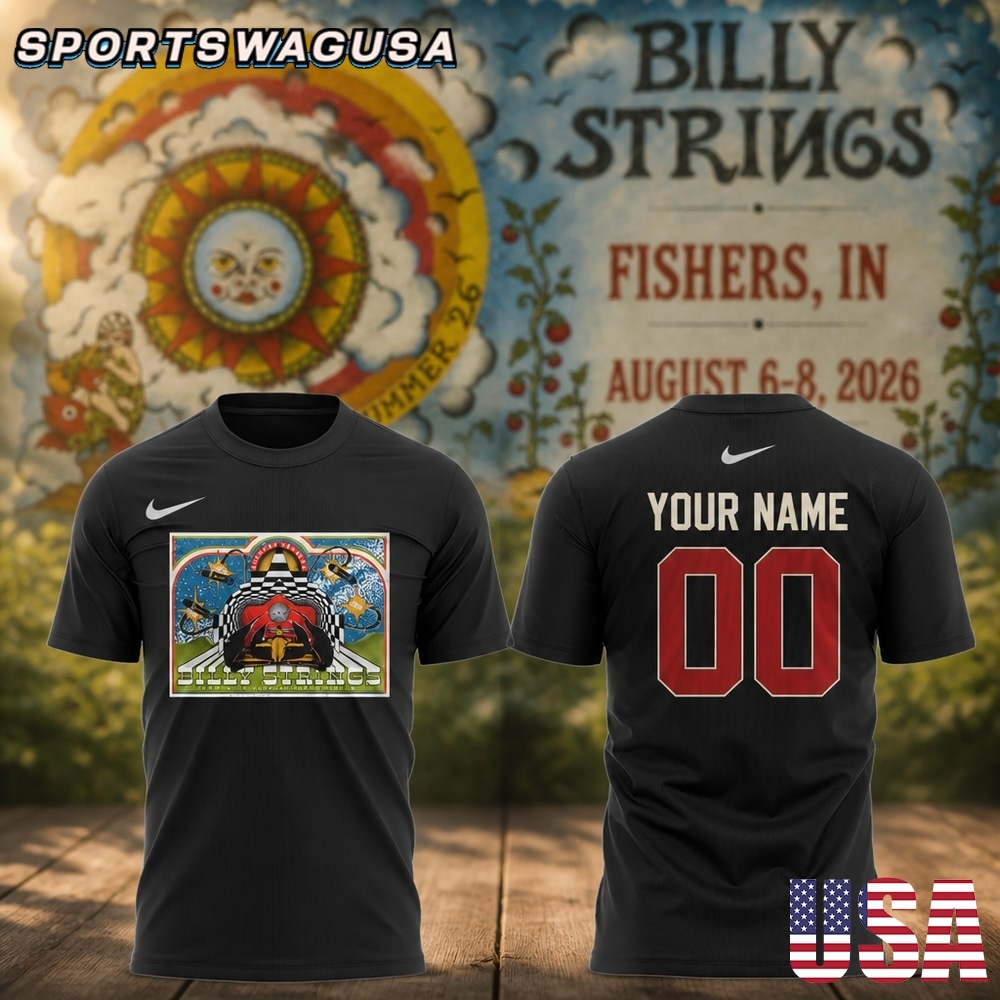 Billy Strings Fishers IN 2026 T Shirt, Concert Shirt, Custom Name Number Tee