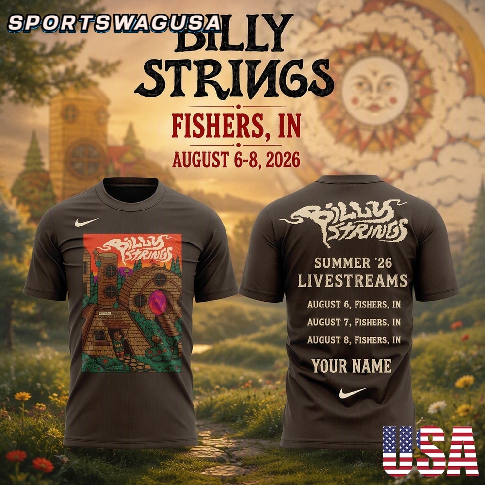 Billy Strings Fishers IN 2026 T Shirt, Concert Tee, Summer Tour Music Shirt