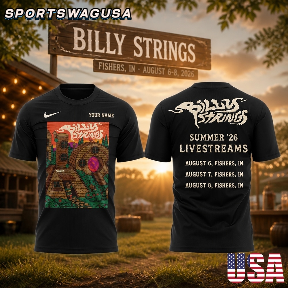 Billy Strings Fishers IN 2026 T Shirt, Summer Tour Concert Shirt