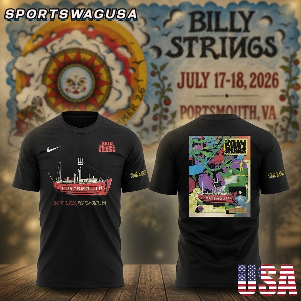Billy Strings July 2026 Portsmouth Tour T Shirt, Country Music Shirt