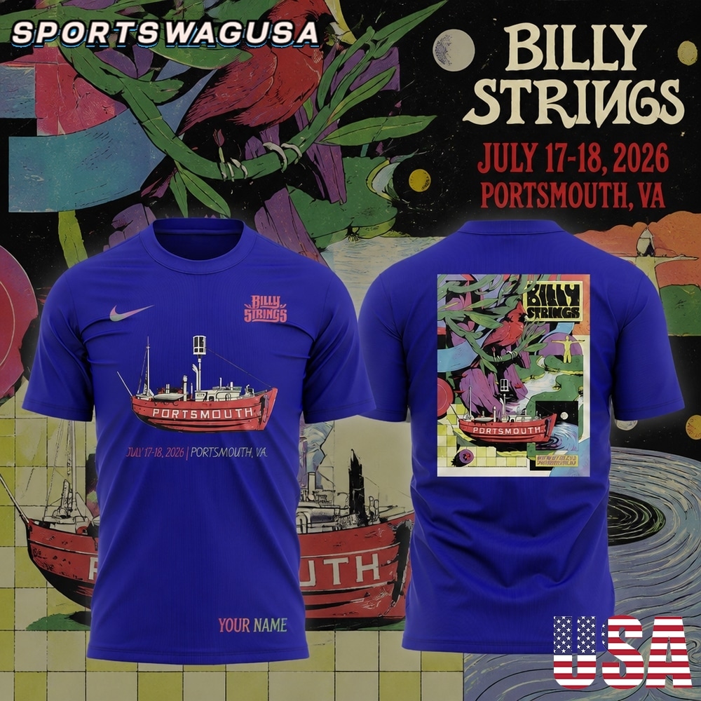 Billy Strings July 2026 Portsmouth Tour T Shirt, Country Music Shirt, Graphic Tee