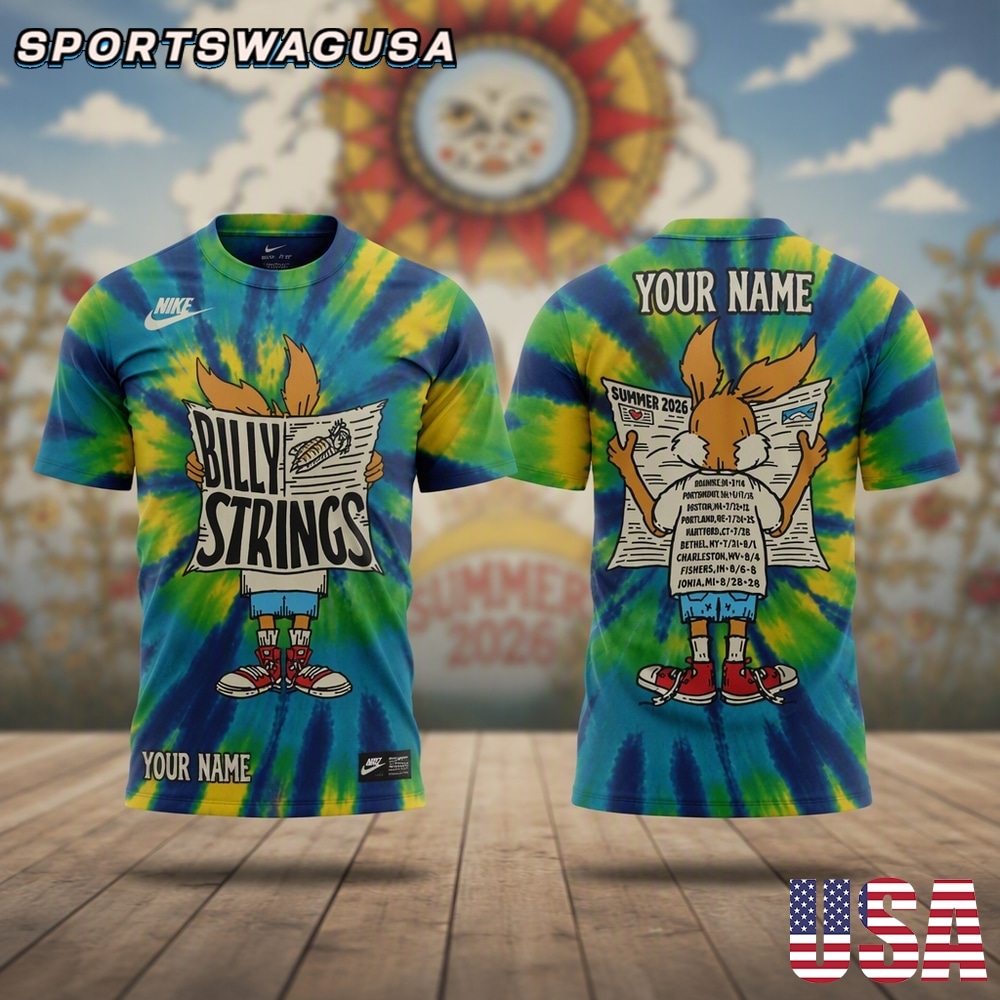 Billy Strings Summer 2026 Personalized T Shirt, Custom Name Tie Dye Shirt