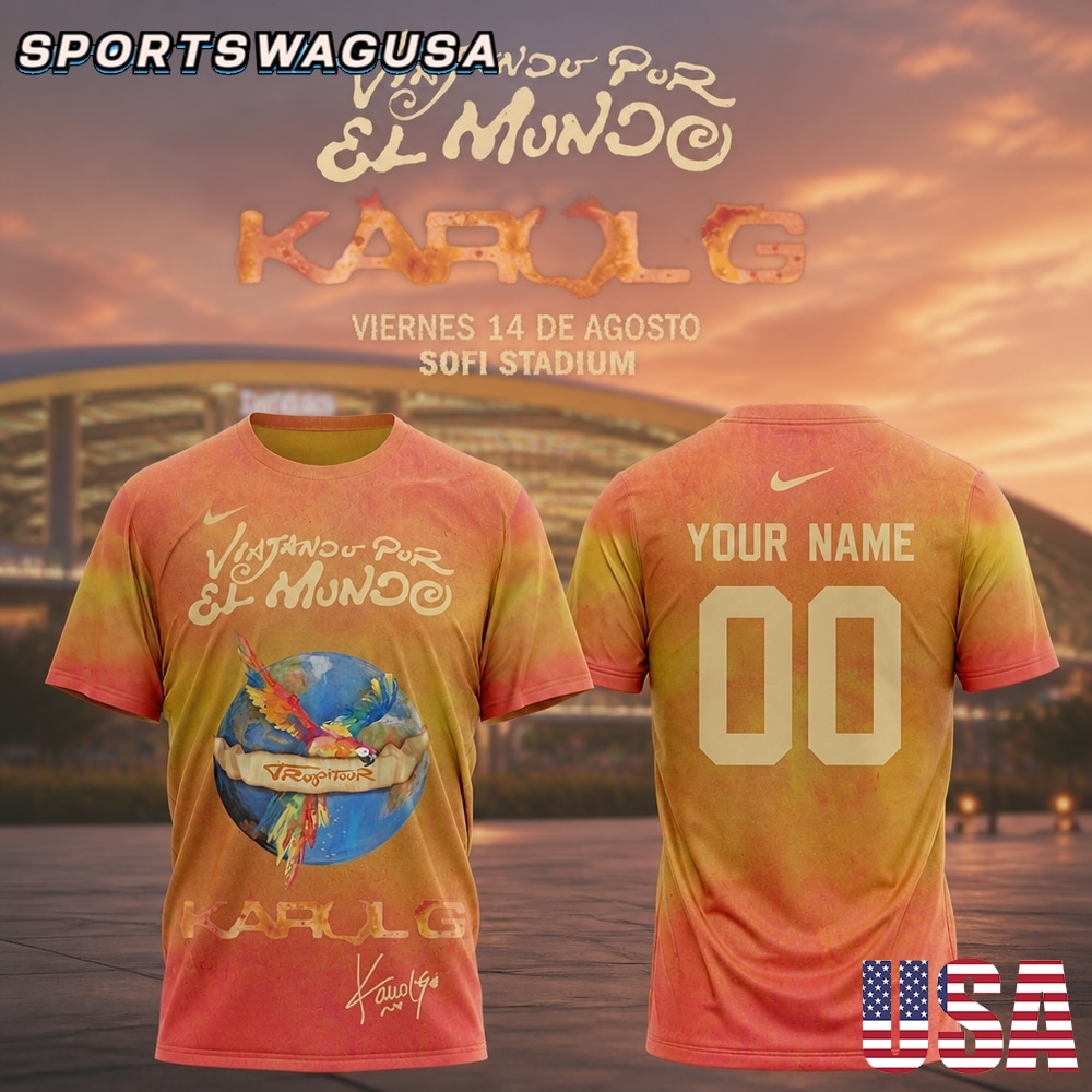Karol G Viajando Por El Mundo Personalized Custom Name 00 T Shirt