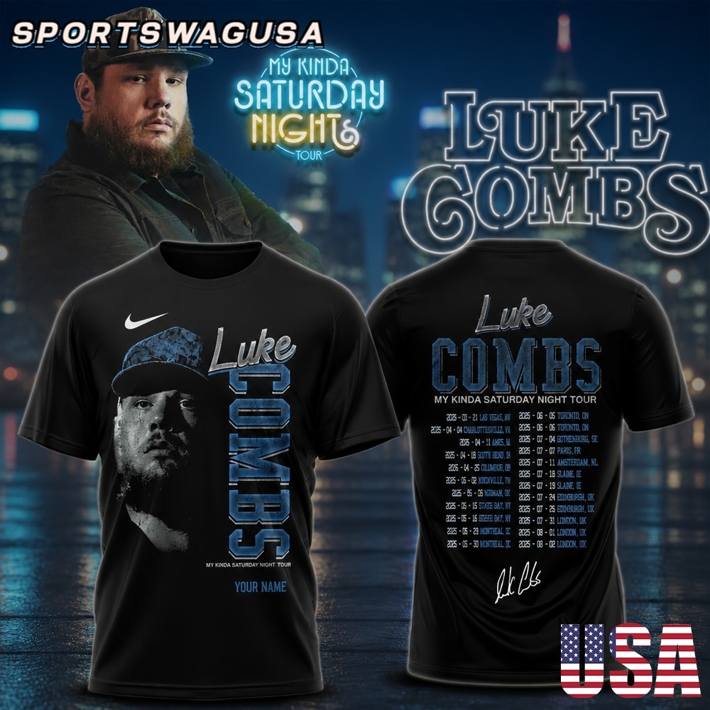 Luke Combs My Kinda Saturday Night Tour 2026 Personalized T Shirt