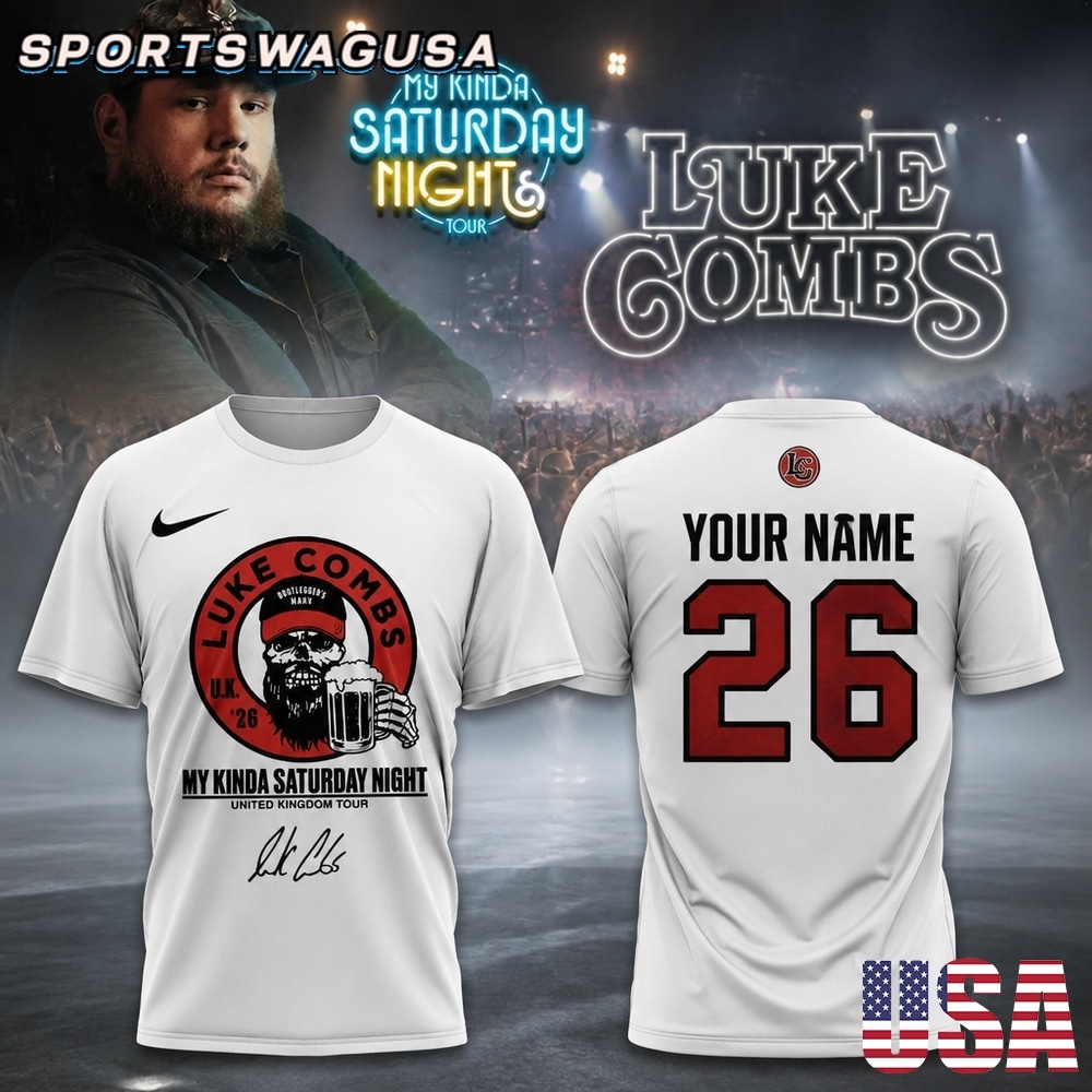 Luke Combs Saturday Night Tour T Shirt, Concert Shirt, Custom Number Tee
