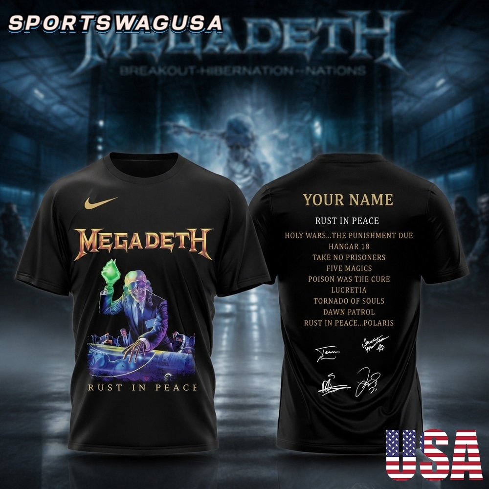 Megadeth 2026 Tour T Shirt, Heavy Metal Concert Shirt, Band Graphic Tee