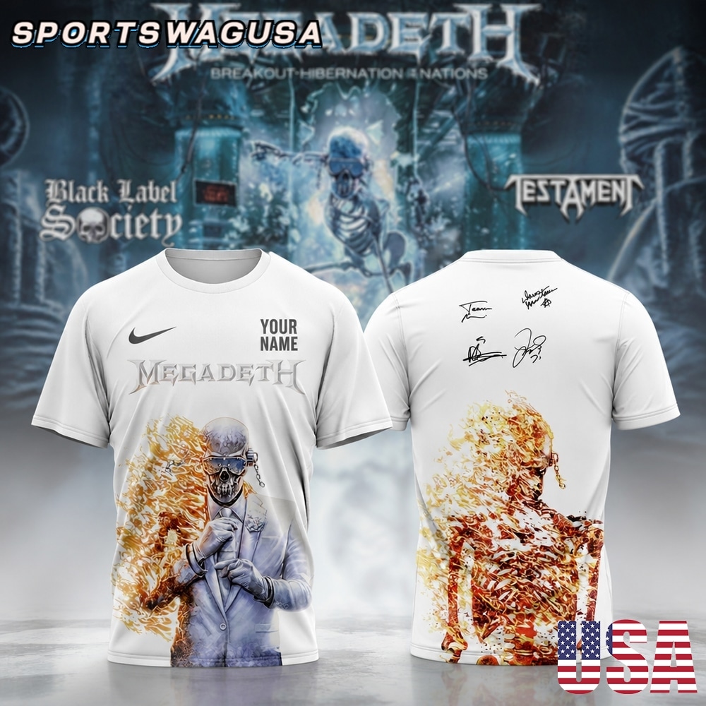 Megadeth Black Label Society Testament T Shirt, Heavy Metal Shirt