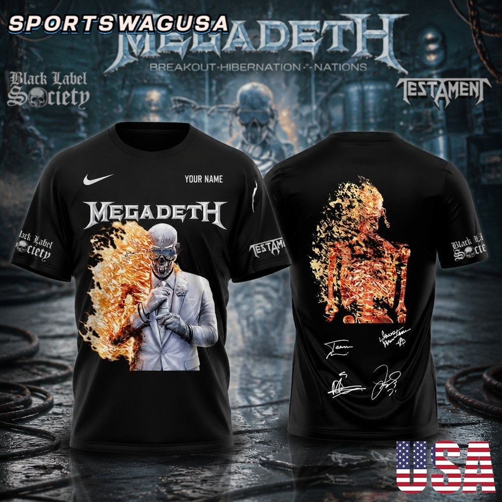 Megadeth Black Label Society Testament T Shirt, Heavy Metal Shirt, Graphic Tee