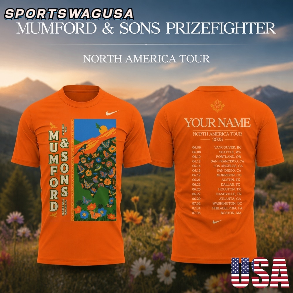 Mumford & Sons North America Tour T Shirt, Folk Rock Concert Shirt, Graphic Tee