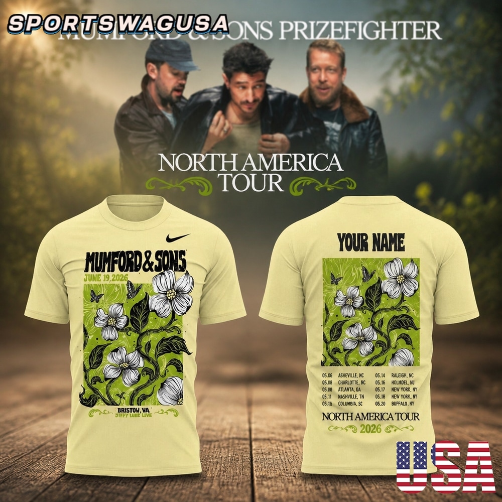 Mumford & Sons North America Tour T Shirt, Folk Rock Music Shirt