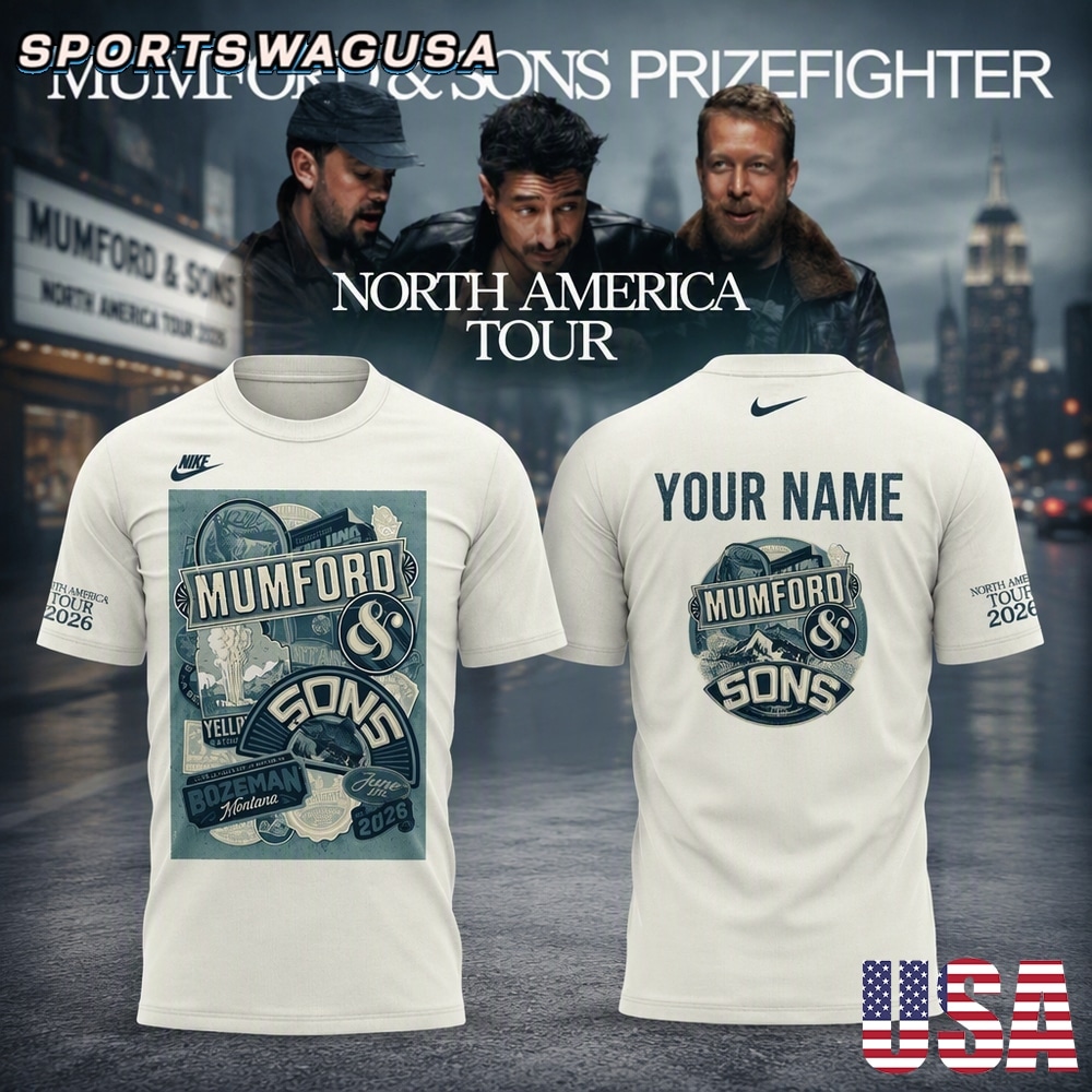 Mumford & Sons Prizefighter North America Tour 2026 T Shirt, Mumford & Sons Concert Shirt