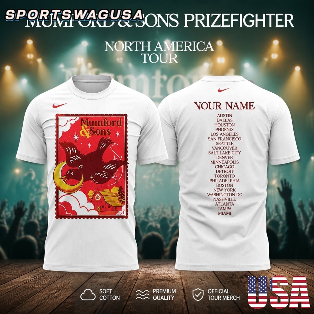 Mumford & Sons Prizefighter Tour 2026 T Shirt, Concert Shirt, Band Merch