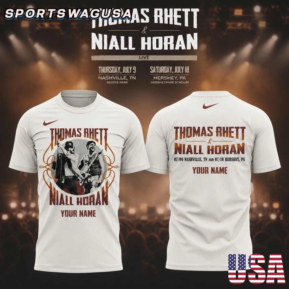 Niall Horan Live 2026 Personalized T Shirt, Custom Name Nashville Tour Shirt